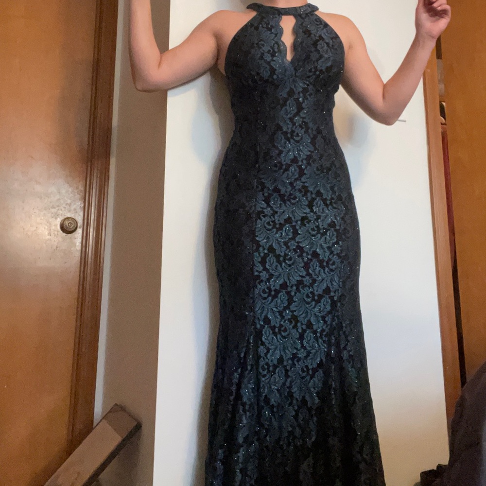 Black and Green sparkly formal, NightWay 8